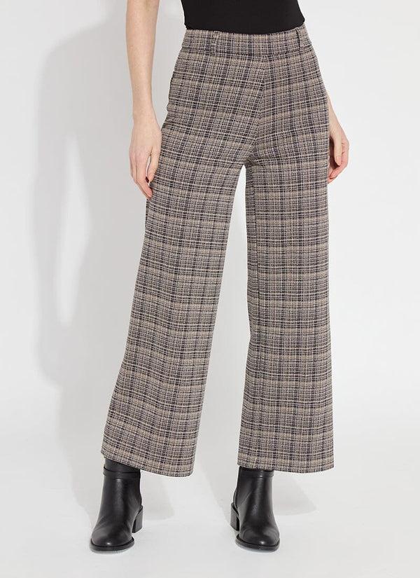 lyssé Erin Wide Leg Ponte Jacquard (28" Inseam) Opposites Attract Plaid