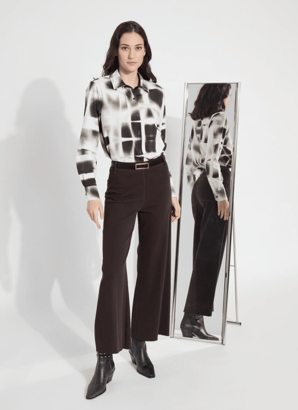 Lyssé Fashion Connie Slim Button Down Undulating Lines