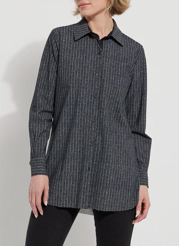 Lyssé Fashion Schiffer Button Down Ultimate Pinstripe