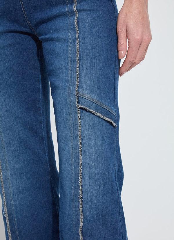 Lyssé Felicity Fringe Wide Leg Denim Trouser Light Indigo