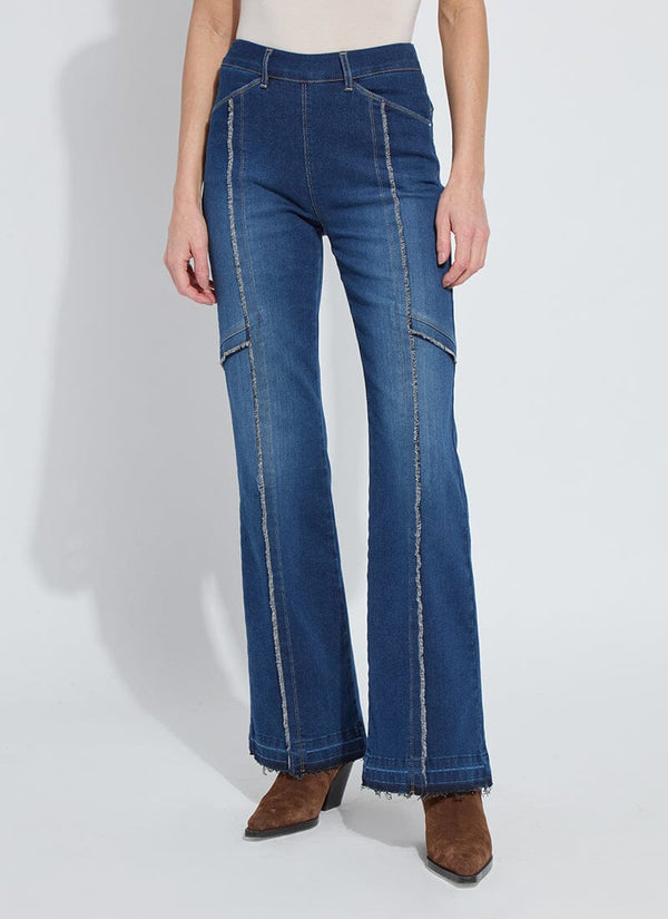 lyssé Felicity Fringe Wide Leg Denim Trouser Light Indigo