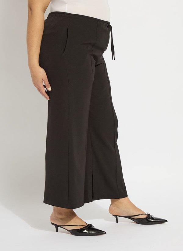 Lyssé Genevieve Drawstring Trouser (Plus Size 28" Inseam) Black