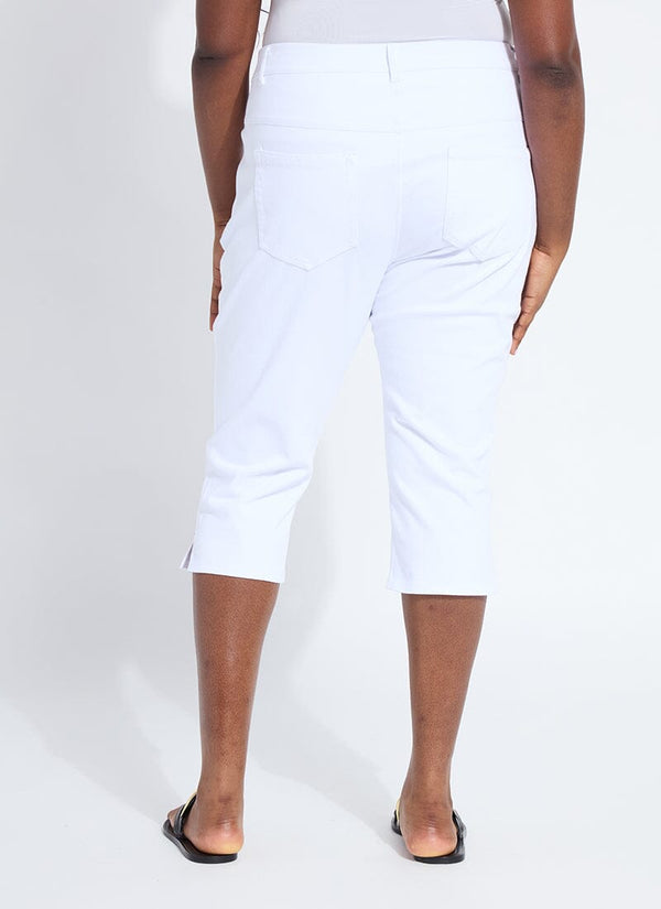 Lyssé Granada Front Pocket Capri Denim (Curvy 18.5" Inseam) White