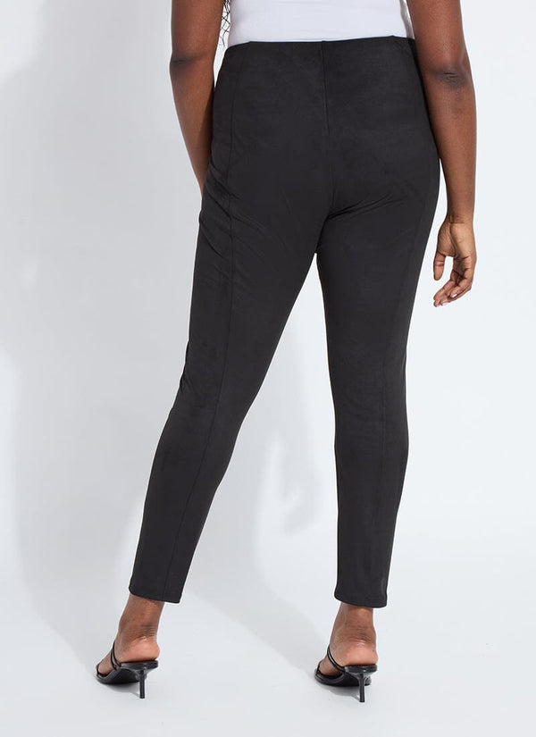 Lyssé Hi Waist Suede Legging (Plus Size 28.5" Inseam) Black