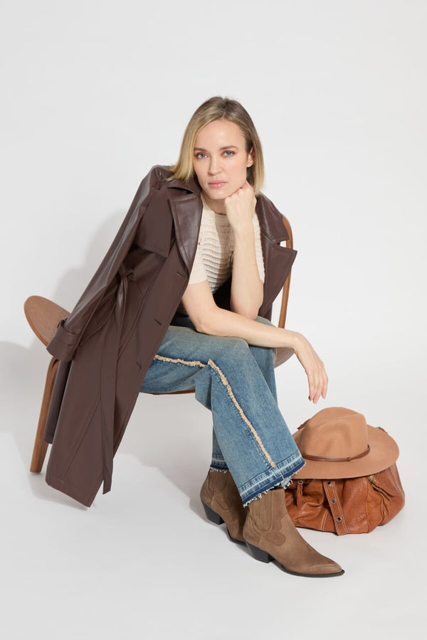 Lyssé 'Holding Power' Era Wide Leg Premium Denim (30" Inseam) Nutshell Dye Midwash