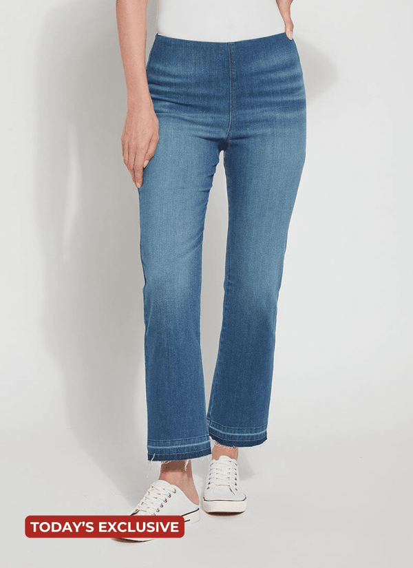 Lyssé 'Holding Power' Premium Denim Baby Boot (27" Inseam) Indigo Black