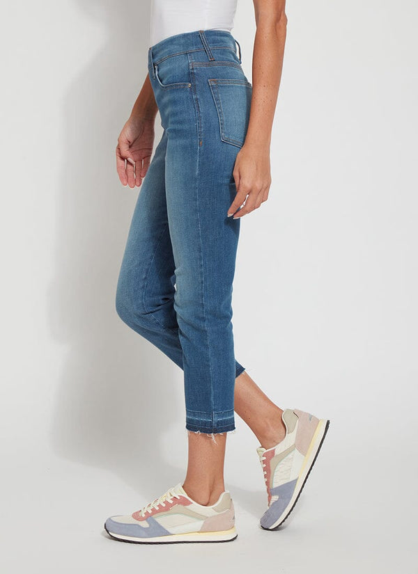 Lyssé 'Holding Power' Premium Denim- Cropped Straight Leg (24.5" Inseam) Authentic Midwash