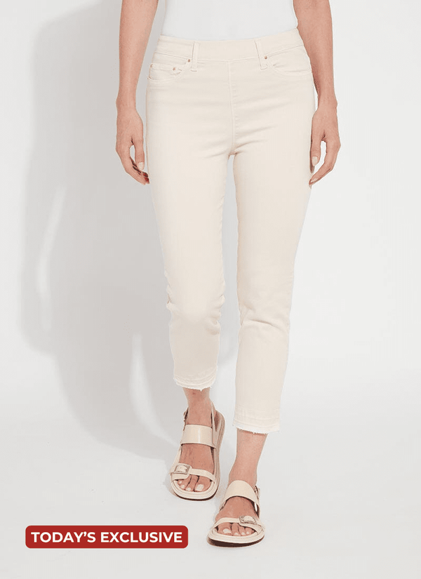 Lyssé 'Holding Power' Premium Denim- Cropped Straight Leg (24.5" Inseam) Authentic Midwash