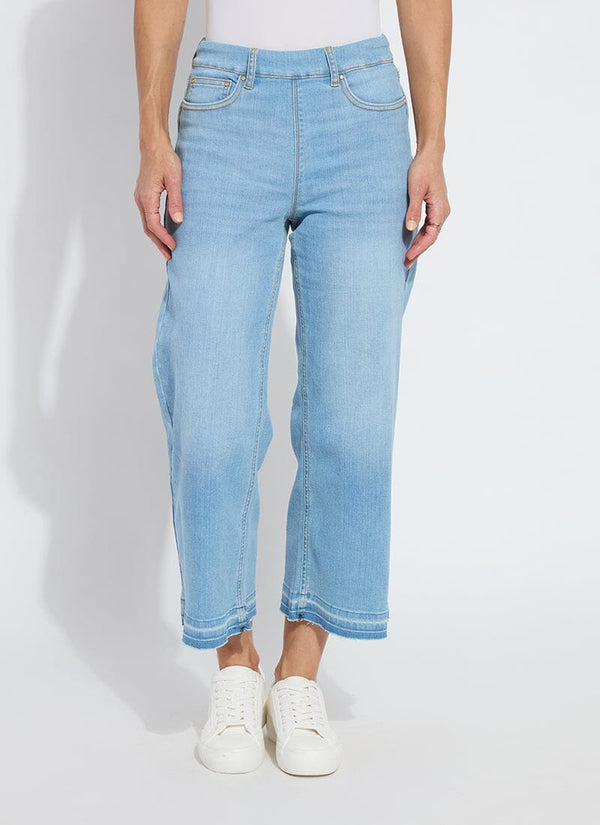 lyssé 'Holding Power' Premium Denim Frances Crop (25" Inseam) Authentic Bleached Blue