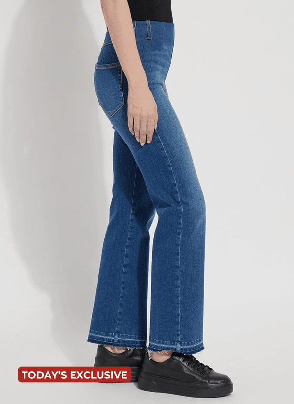 Lyssé 'Holding Power' Premium Denim Relaxed Straight (30" Inseam) Authentic Midwash