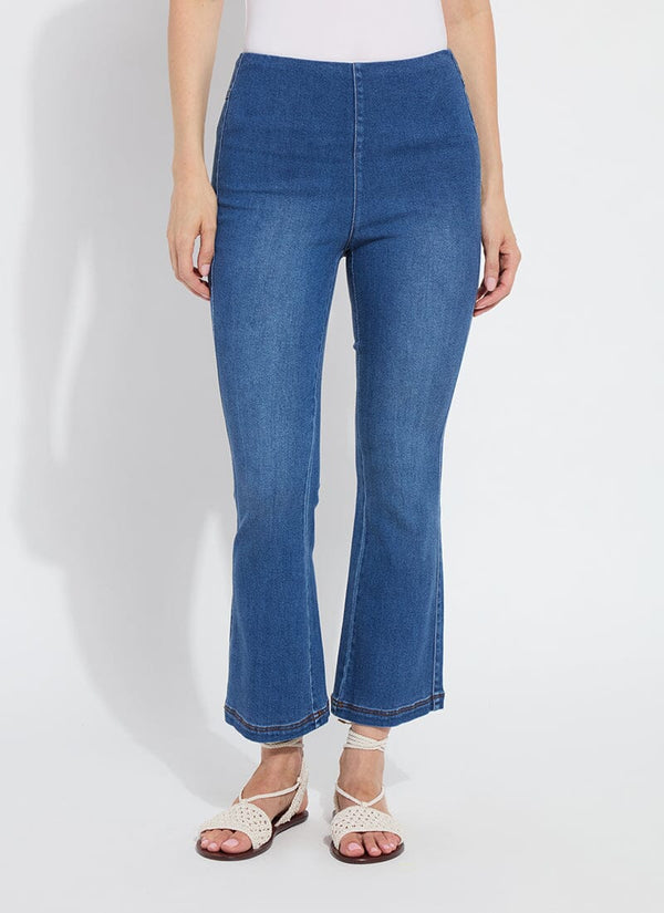 Lyssé Jade Stretch Tencel Denim Flare (27" Inseam) Mid Wash