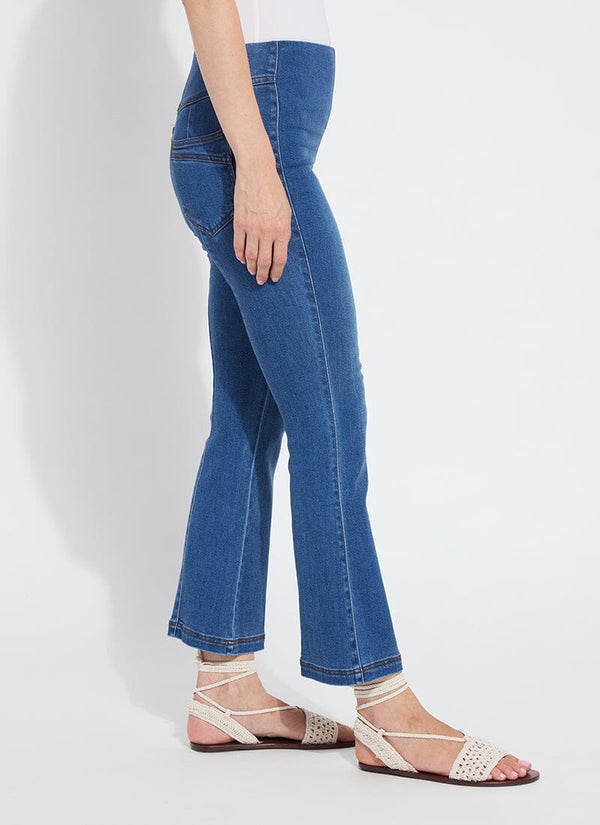 Lyssé Jade Stretch Tencel Denim Flare (27" Inseam) Mid Wash