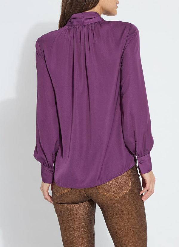 Lyssé Janis Scarf Neck Pull On Blouse Advent Candle