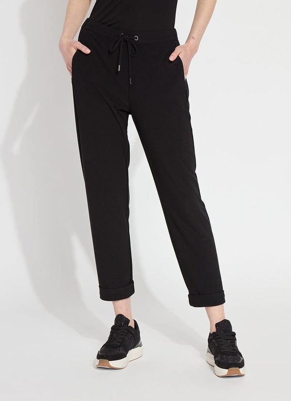 lyssé Julia Stretch Crepe Cuffed Jogger Curvy Black