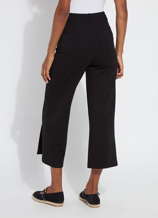 Lyssé Kori Pleat Detail Cropped Pant (24" Inseam) Black