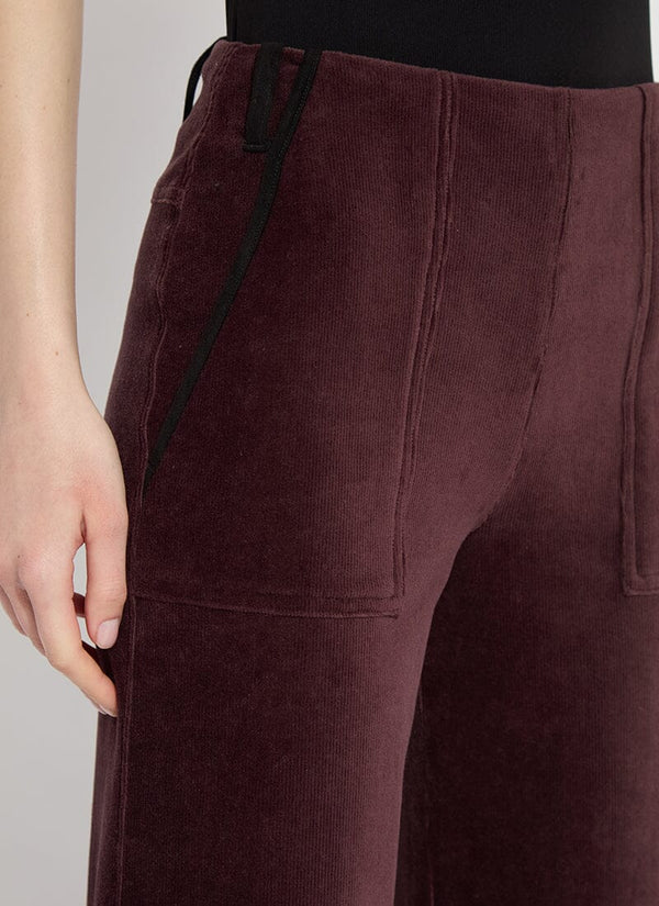 Lyssé Kristina Cord Wide Leg (25" Inseam) Deep Burgundy