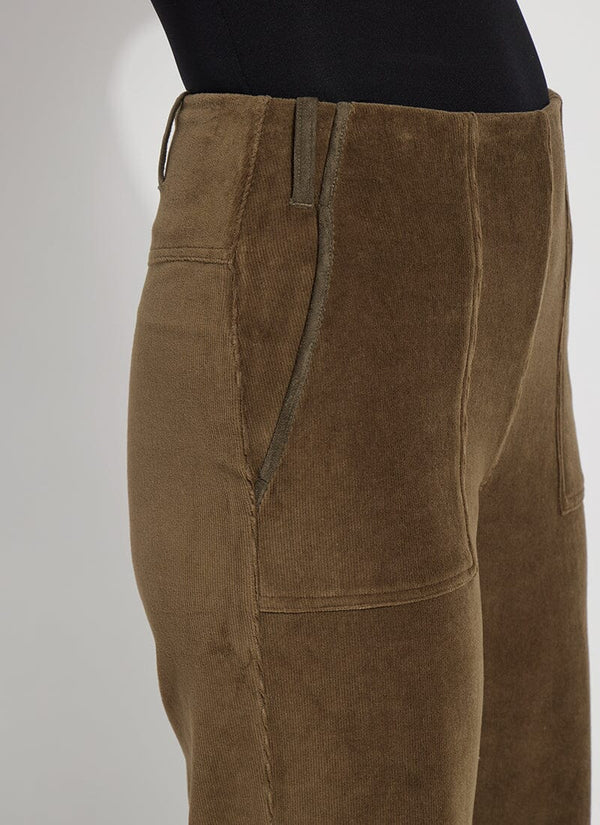 Lyssé Kristina Cord Wide Leg (25" Inseam) Deep Burgundy