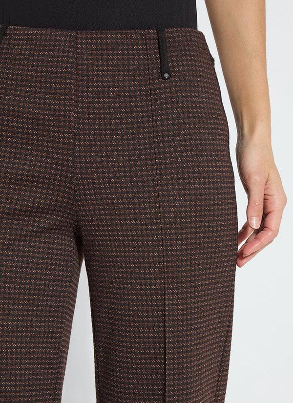 Lyssé Livia Crop Pant (27" Inseam) Brushed Lurex Check