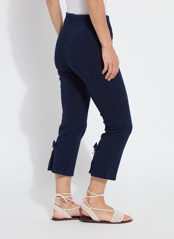 Lyssé Lizzette Bow Detail Crop Flare Denim (24" Inseam) White