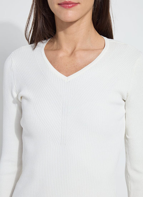 Lyssé Adette V-Neck Ribbed Longsleeve Midnight