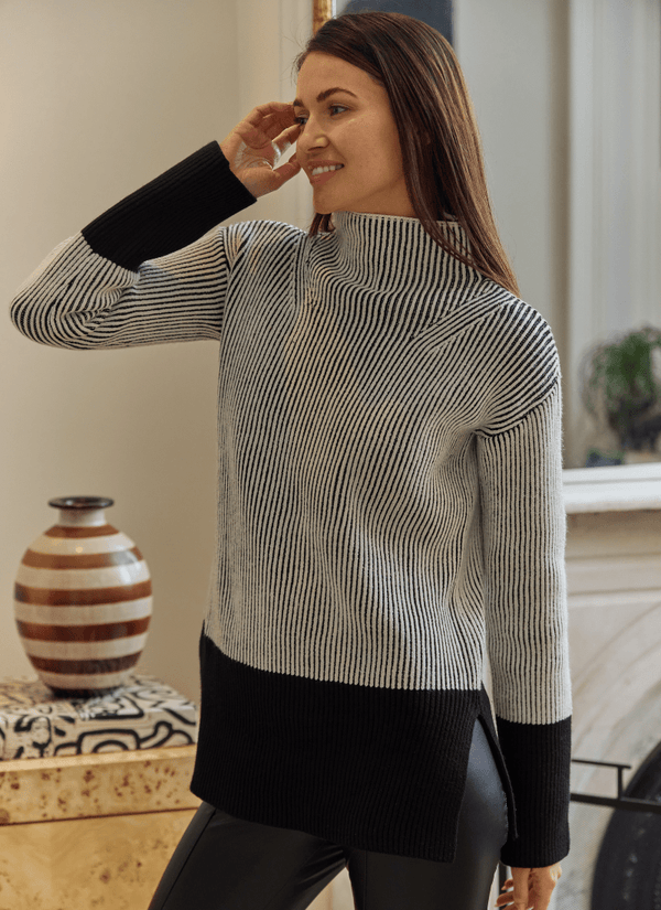Lyssé Alia Cozy Rib Pullover Black