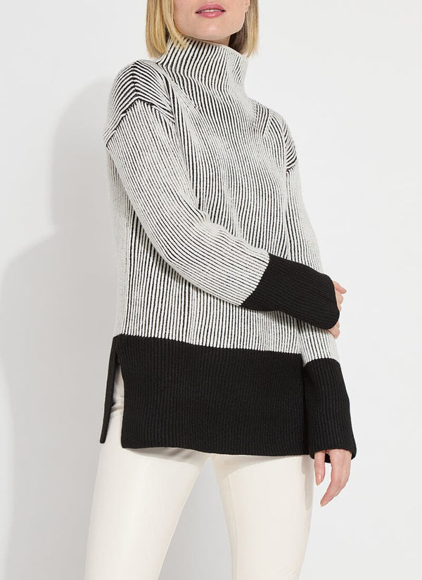 lyssé Alia Cozy Rib Pullover Black