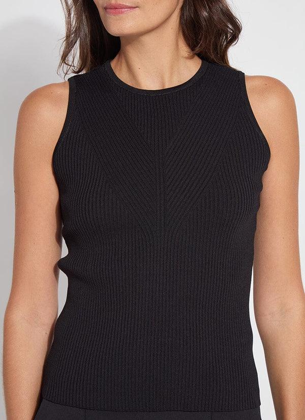 Lyssé Allegra Ribbed Knit Tank Black