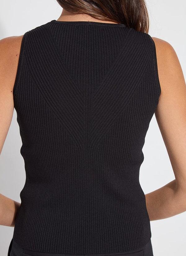 Lyssé Allegra Ribbed Knit Tank Black