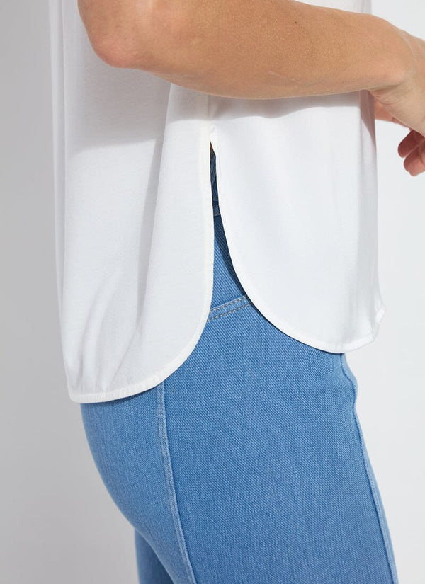 Lyssé Amaya Pull On Top Curvy Off White