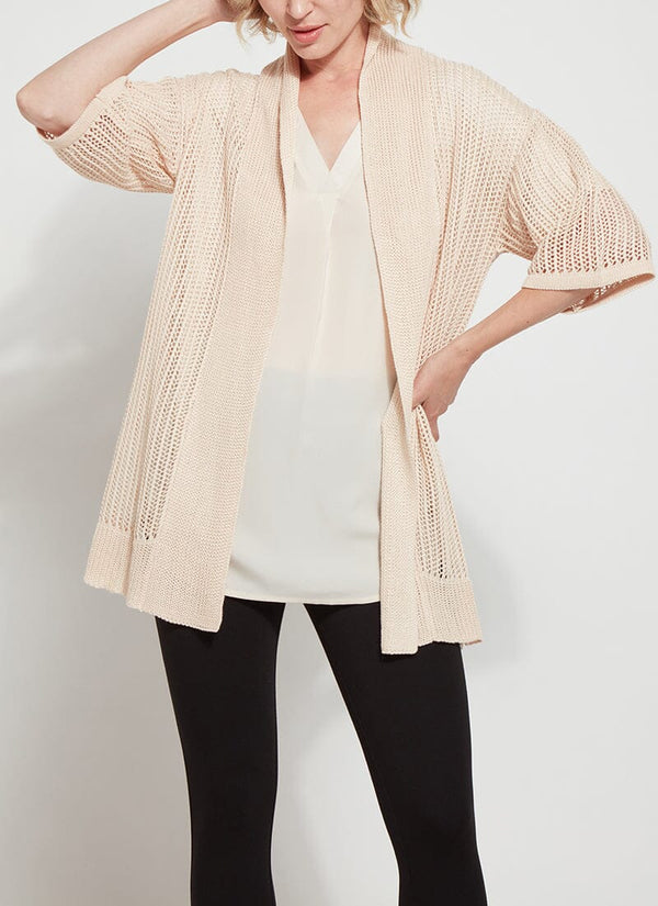 lyssé Amora Lightweight Cardigan Pine Nuts