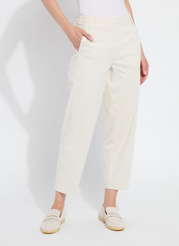 lyssé Anelise Barrel Trouser (26" Inseam) Oat