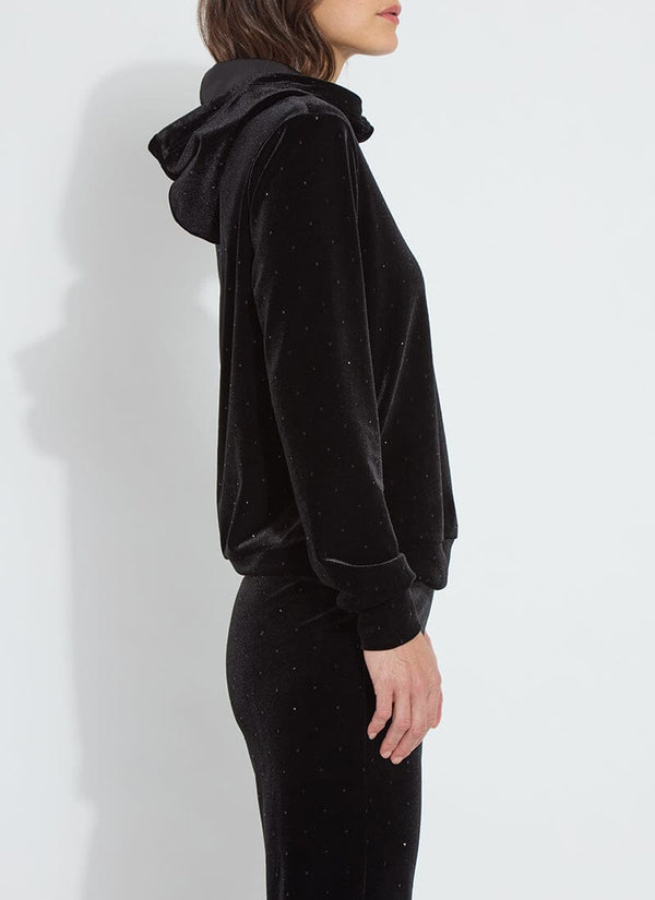 Lyssé Arlette Crystal St Velvet Sweatshirt Black