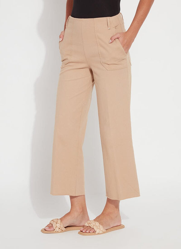 Lyssé Athena Wide Leg Crop (26" Inseam) Desert Tan