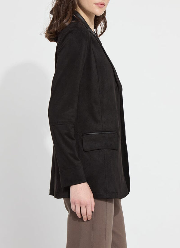 Lyssé Aubrey Suede Blazer Black