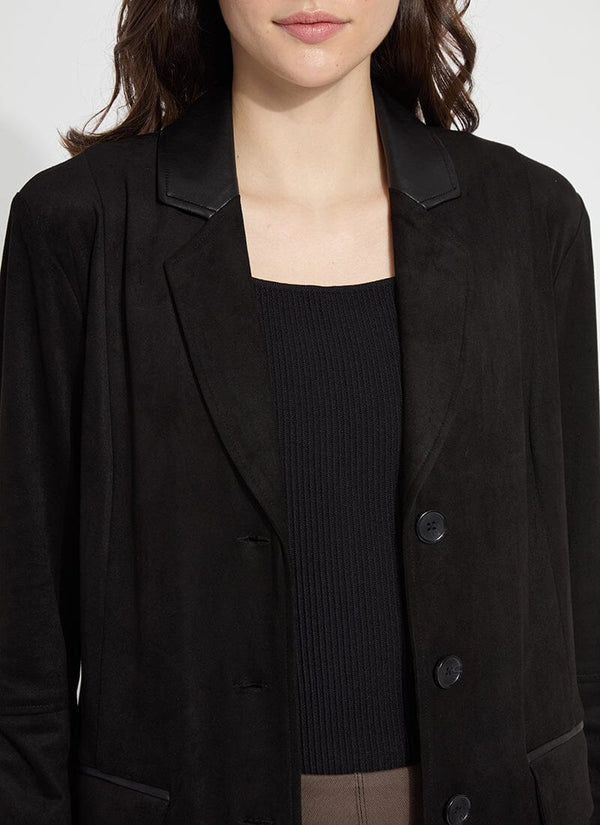 Lyssé Aubrey Suede Blazer Black