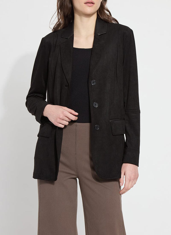 lyssé Aubrey Suede Blazer Black