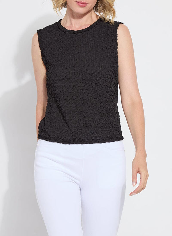 Lyssé Beckett Smocked Top Black