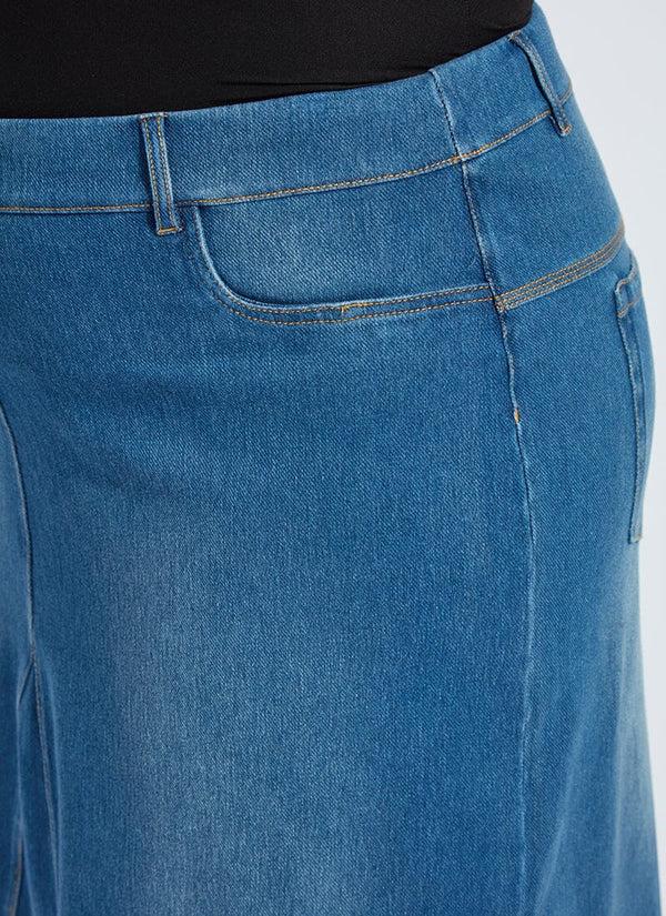 Lyssé Bella Denim Skirt Curvy Mid Wash