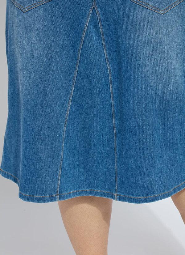Lyssé Bella Denim Skirt Curvy Mid Wash
