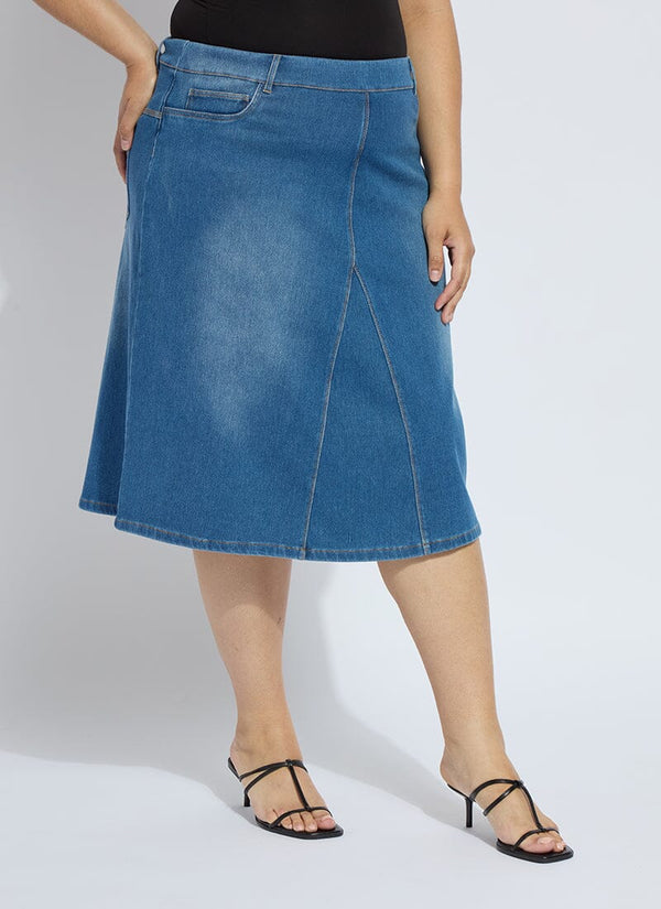 lyssé Bella denim Skirt Curvy Mid Wash