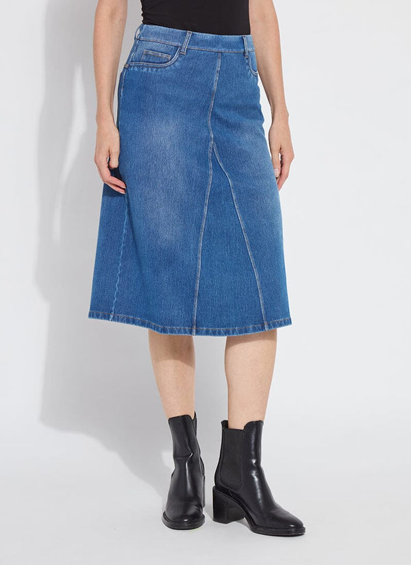 Lyssé Bella Denim Skirt Mid Wash