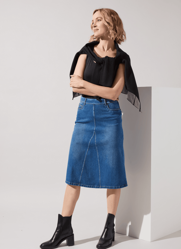 lyssé Bella Denim Skirt Mid Wash
