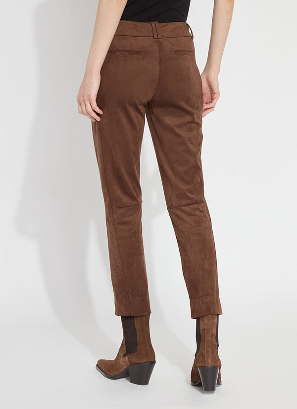 Lyssé Brie Suede Ankle Trouser Warm Brown