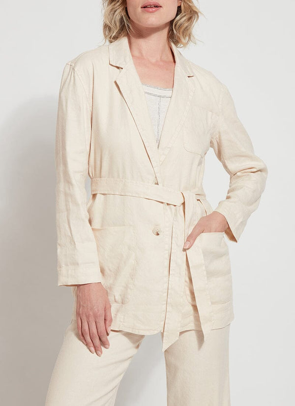 Lyssé Brooke Linen Blazer Crisp Chino