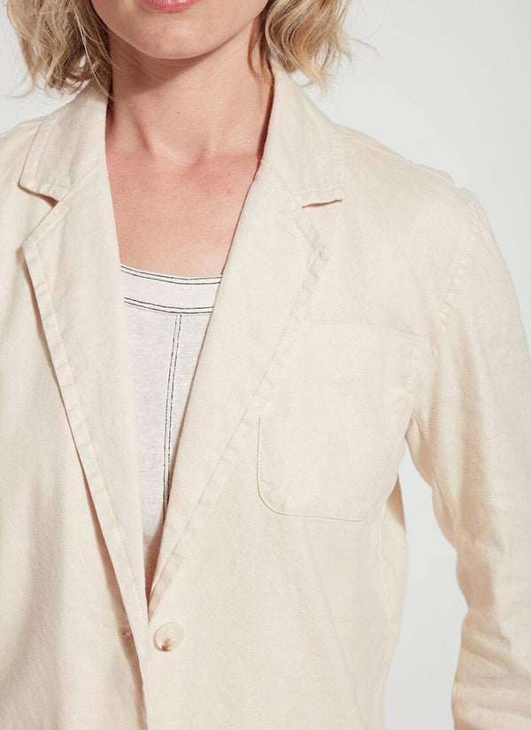 Lyssé Brooke Linen Blazer Crisp Chino