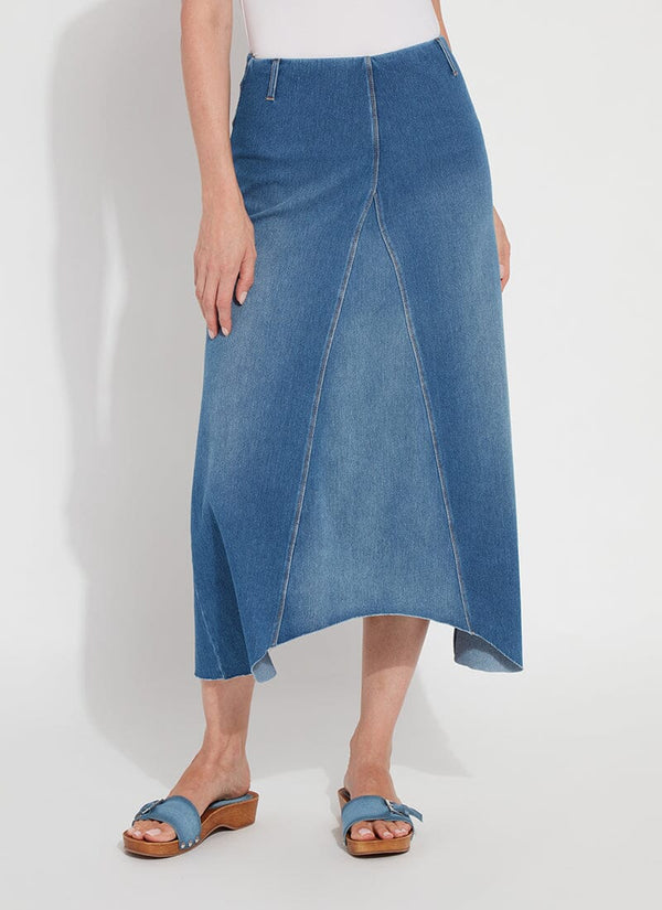 lyssé Camille Denim Maxi Skirt Mid Wash