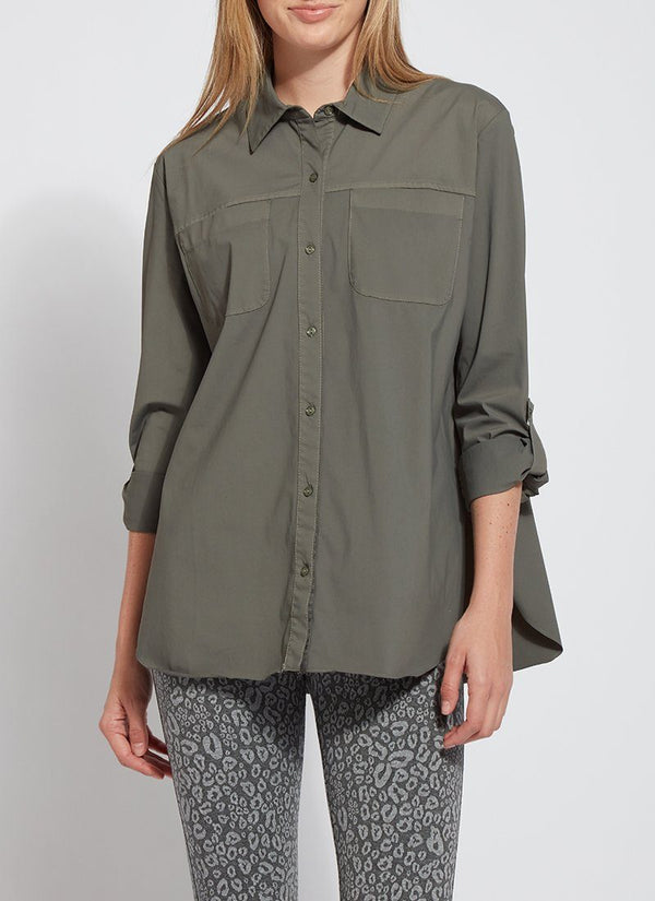 Lyssé Camper Sporty Button Down Black