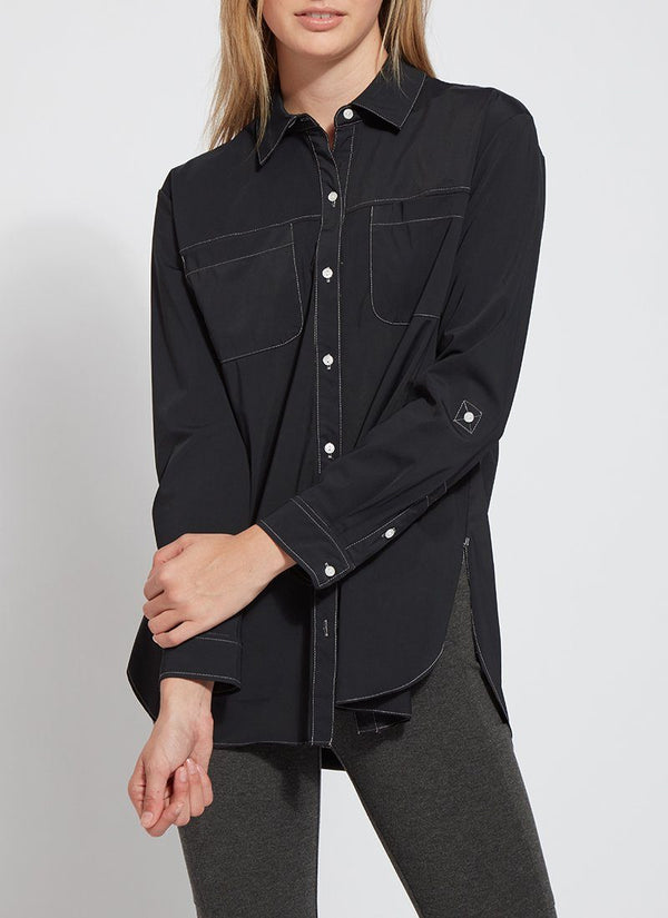 lyssé Camper Sporty Button Down Black