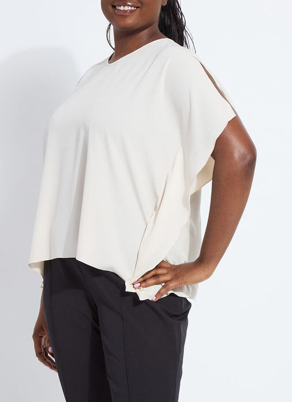 Lyssé Carmen "V" Neck Scarf Top Curvy Sailcloth