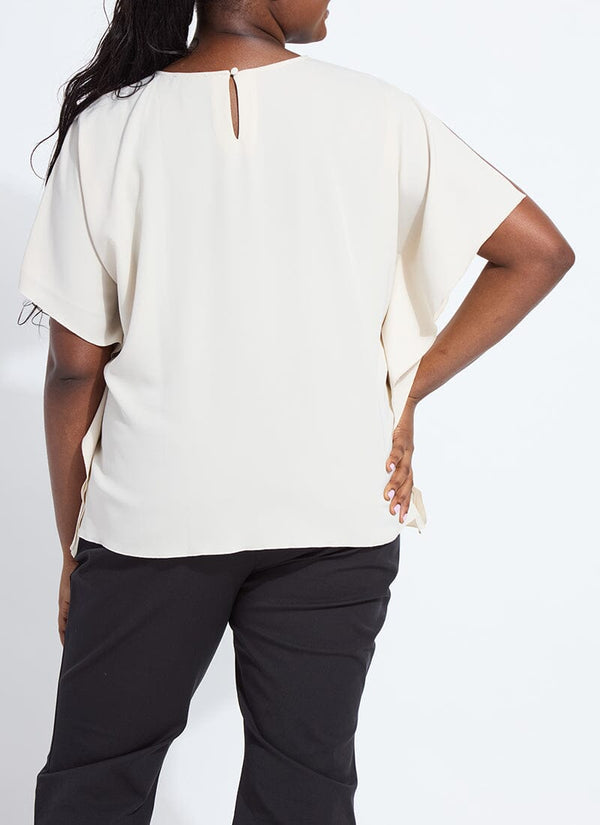 Lyssé Carmen "V" Neck Scarf Top Curvy Sailcloth